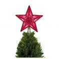 Holiday Time LED Red Glitter Star Tree Topper