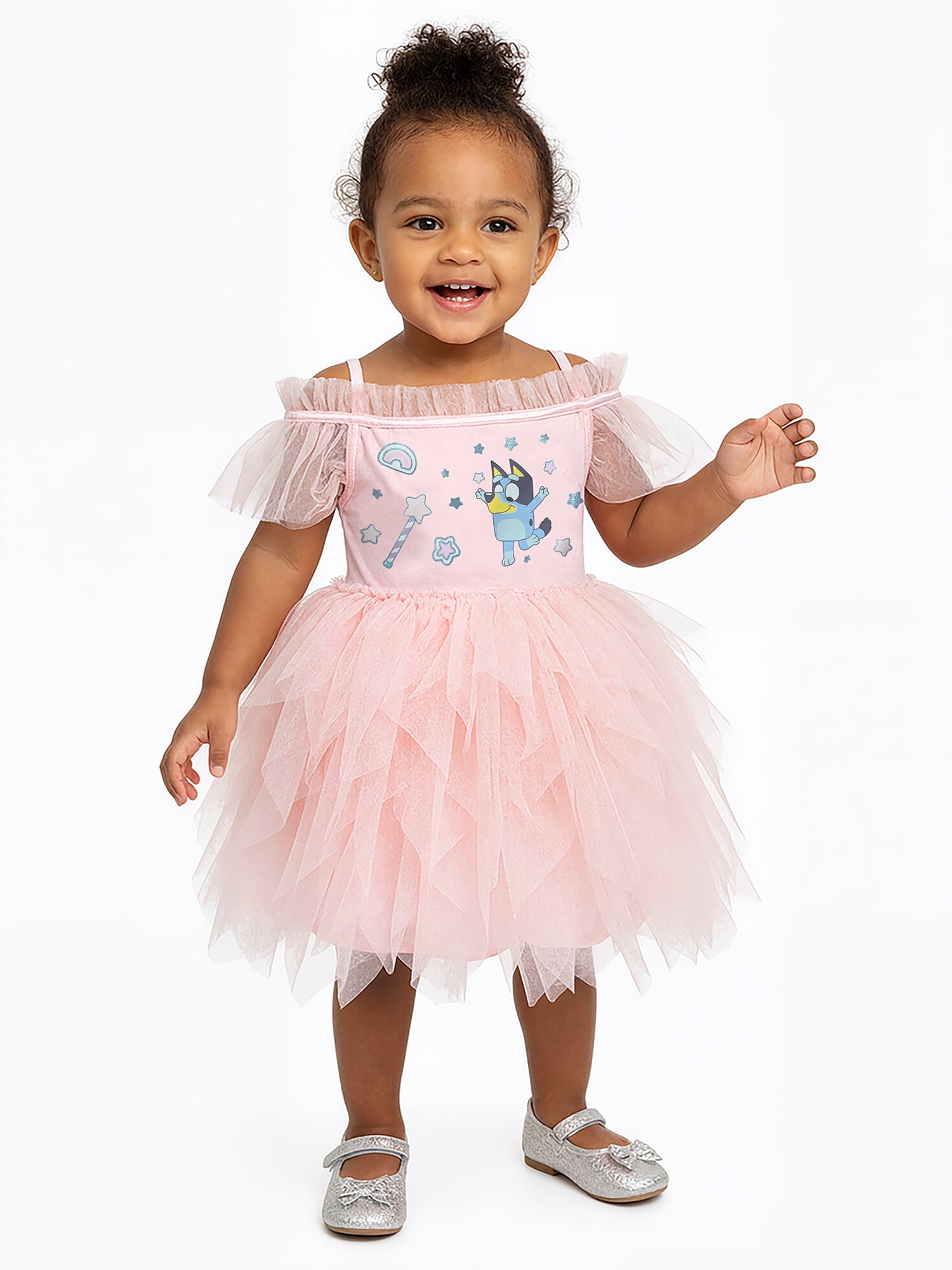 Bluey Baby and Toddler Girls Glitter Tutu Dress, Sizes 0/3M-5T