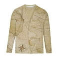 thumbnail image 3 of Snorda Men Casual Round Neck Long Sleeve Pullover Printed T-Shirt Blouse Tops, 3 of 5