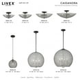 thumbnail image 4 of 45723-04 Livex Lighting Cassandra - 3 Light Pendant in Glam Style - 16 Inches wide by 18 Inches high-Black Finish    -Traditional Installation, 4 of 8