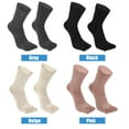 thumbnail image 4 of Unique Bargains Pair Full Finger Five Toe Socks Unisex Non Slip Daily Fit Finger Socks Beige, 4 of 7