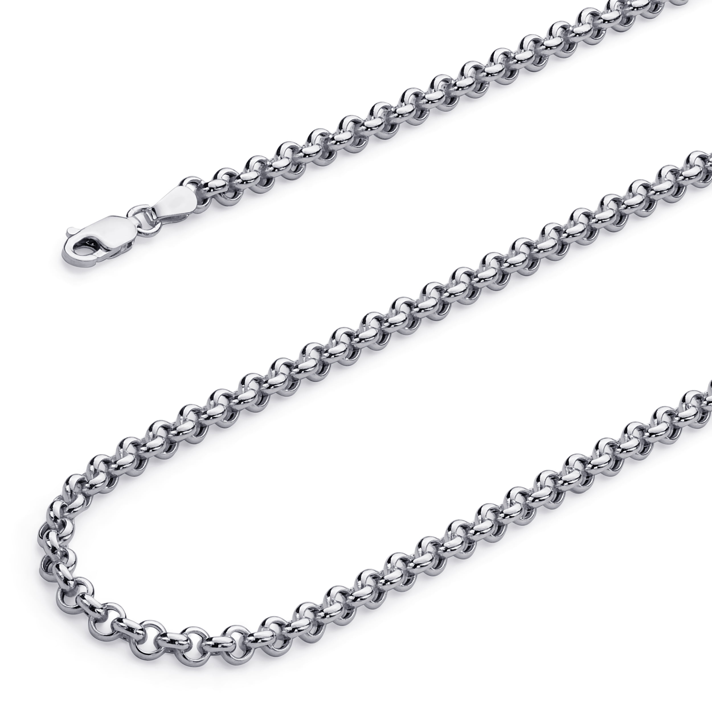 Details about   14K Solid Yellow White Gold 1.5mm Star Rolo Chain Necklace Italy 16"-20"