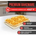 thumbnail image 4 of Bakken Swiss Crisper Tray - 2-Piece Set – White Marble, Non-Stick Basket Design for Healthier Cooking in Regular Ovens - Achieve Perfectly Crispy Chips, Bacon and More, 4 of 7