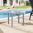 thumbnail image 7 of Crestlive Products Outdoor Side Table Set of 2,Small Square Metal End Table Weather Resistant Pool Side Tables for Patio Balcony（Light Gray), 7 of 7