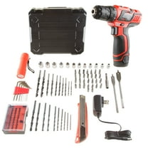 Stalwart 75-Piece 12V Cordless Drill Accessories Set with LED Flashlight