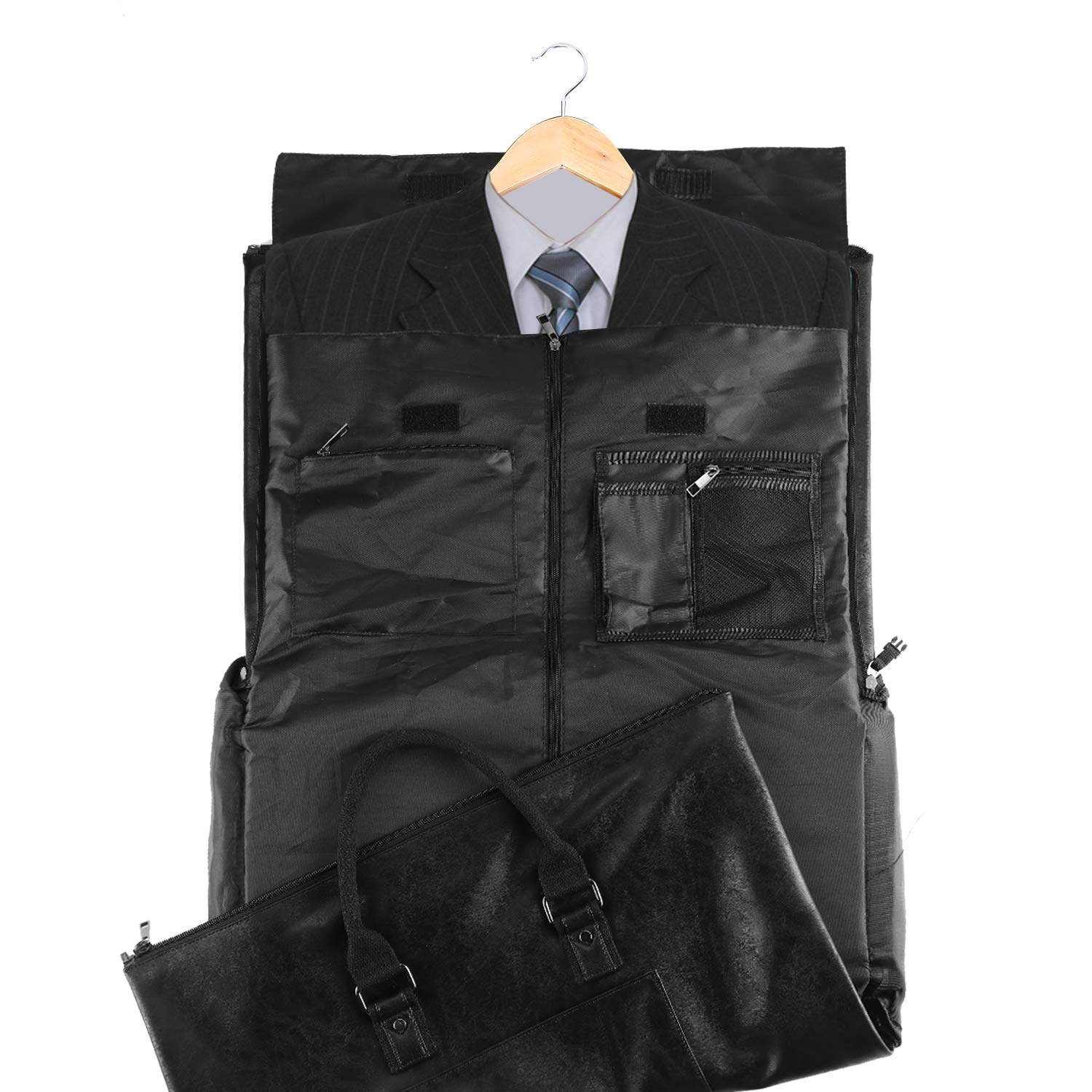 seyfocnia Convertible Travel Garment Bag,Carry on Garment Duffel Bag for Men Women - 2 in 1 Hanging Suitcase Suit Business Travel Bag