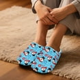 thumbnail image 5 of Psesaysky Women's Cartoon Christmas Snowman Print Closed Toe Slippers for Women Soft Sole Cotton Slide Lightweight Indoor Slippers Bedroom Shoes, Size 12-13, 5 of 7