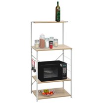 vidaXL Microwave Cabinet Black 23.6"x15.6"x48.4" Engineered Wood