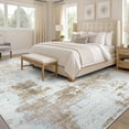 thumbnail image 6 of Buganda Area Rug for Living Room 9'X12', Washable Artificial Wool Area Rug, Low Pile Non-Slip Carpet for Bedroom Office Dining Room, Beige, 6 of 7