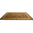 thumbnail image 5 of Dark Brown Floral Modern 8X11 Oriental Hand-Tufted Rug, 5 of 11