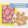 thumbnail image 4 of Bearachild 8 piezas de moldes de galletas con forma de animales, moldes de plástico para platos de Fondant de Chocolate, utensilios para hornear Cocina y Comedor No.02, 4 of 6