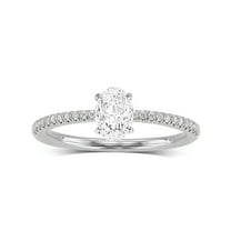 Arista 2-5/8 Carat T.W. Oval Swarovski Diamonds White Solitaire Engagement Ring in Sterling Silver