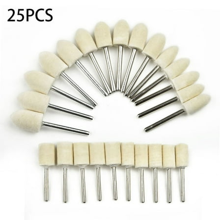 25Pcs Felt Polishing Buffing Buffer Pad Set Accessories for Rotary Tools