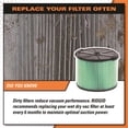 thumbnail image 3 of Replacement Allergen Filter Fits Ridgid 4 Gallon Vacuums, 3 of 7
