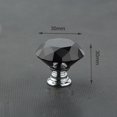 thumbnail image 2 of 10 pomos de cristal para armarios de 30 mm con forma de diamante para cajones, armarios de cocina, tocadores, armarios, tiradores (negro), 2 of 5