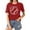 Red, variant on YHAJDS Women's T-shirts Baseball Print Short Sleeve Round Neck Casual Tee Sporty Top