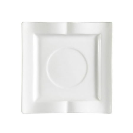 

Goldbook Square Saucer 8 Oz. Cup 5-1/2 Sq. X 3/4 H Porcelain Bone White Pack of 1 16 Packs