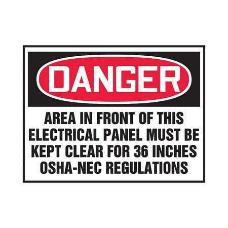 UPC: 0846642003623 | Accuform Signs 3 1/2  x 5  Adhesive Vinyl Safety Label  DANGER AREA..  Red/Black On White 5/Pack