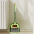 thumbnail image 5 of Kids Broom and Dustpan Set with Stainless Steel Handle,Space-Saving Cleaning Tools for Home,Office,Kitchen,3-Layer Bristles for Efficient Sweeping,Built-in Comb for Pet Hair,22 Inch Adjustable Broom, 5 of 6