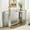 Silver, variant on 20" Modern Glass Coffee Table, Square 2-Tier Center Table with Stainless Steel Frame & 8mm Clear Tempered Glass for Living Room, Office