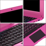 TOPOSH Mini Laptop 10.1 , 8GB RAM, 128GB SSD, Intel Celeron N4000 Duad Core, Windows 10, netbook small Laptop multilingual 180 ° open, Pink Laptop