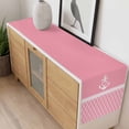 thumbnail image 4 of Anchor Morocco Table Runner - 60 Inch Long, Kitchen Dining Table Runner Dresser Scarves, Modern Nautical Pink Boho Stripes Farmhouse Decor for Coffee Tables Wedding Party Banquet, 4 of 8