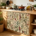 thumbnail image 2 of Rustic Botanical Cabinet Curtains 35"W x 35"L,Dustproof Sink Skirt Curtain for Kitchen Bathroom,Vintage Floral Wildflower Adhesive Desk Skirt Privacy Short Curtains for Office Closet Vanity Shoe Rack, 2 of 8