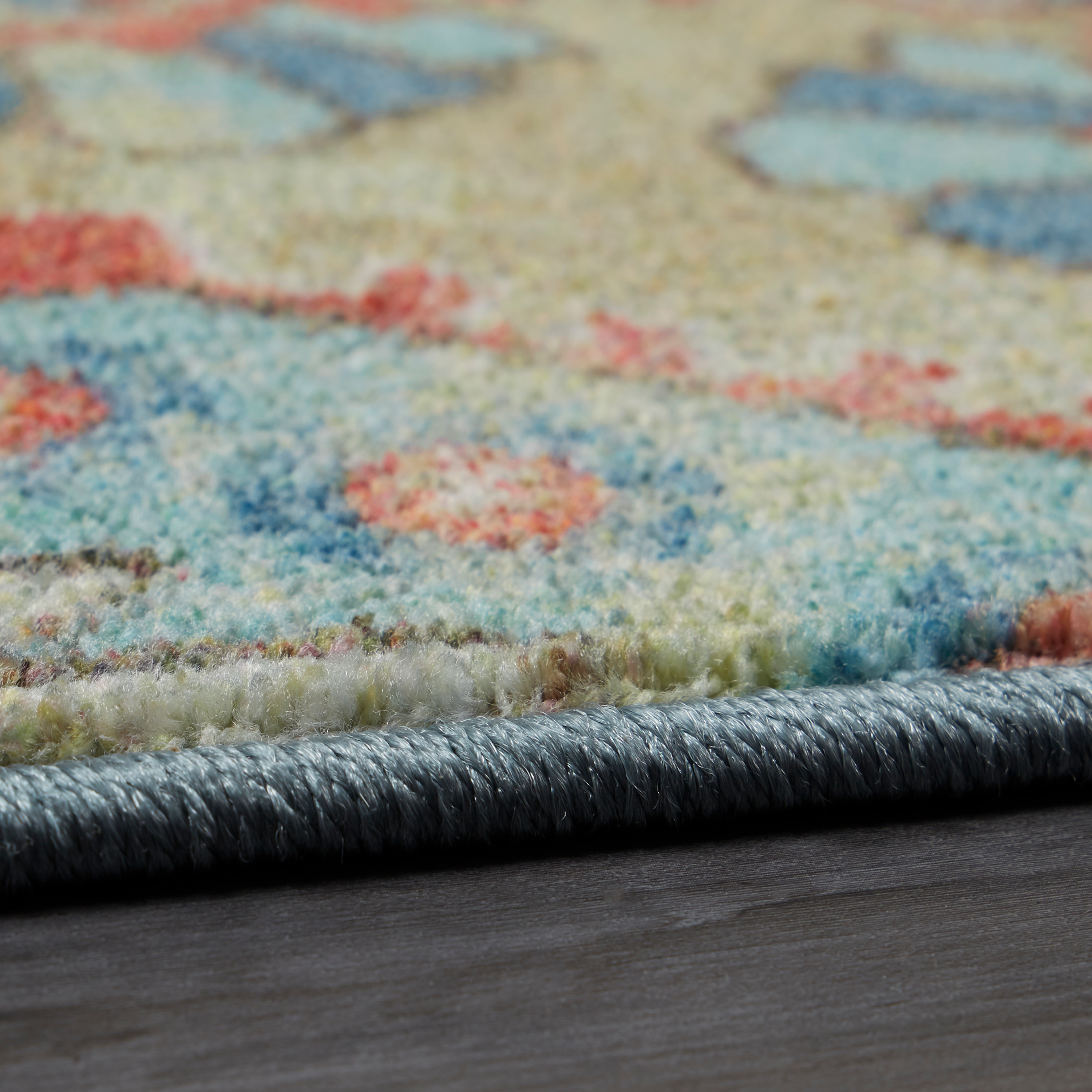 Mohawk Home Prismatic Birchford Blue Transitional Ornamental Medallion Precision Printed Area Rug, 10'x14', Blue