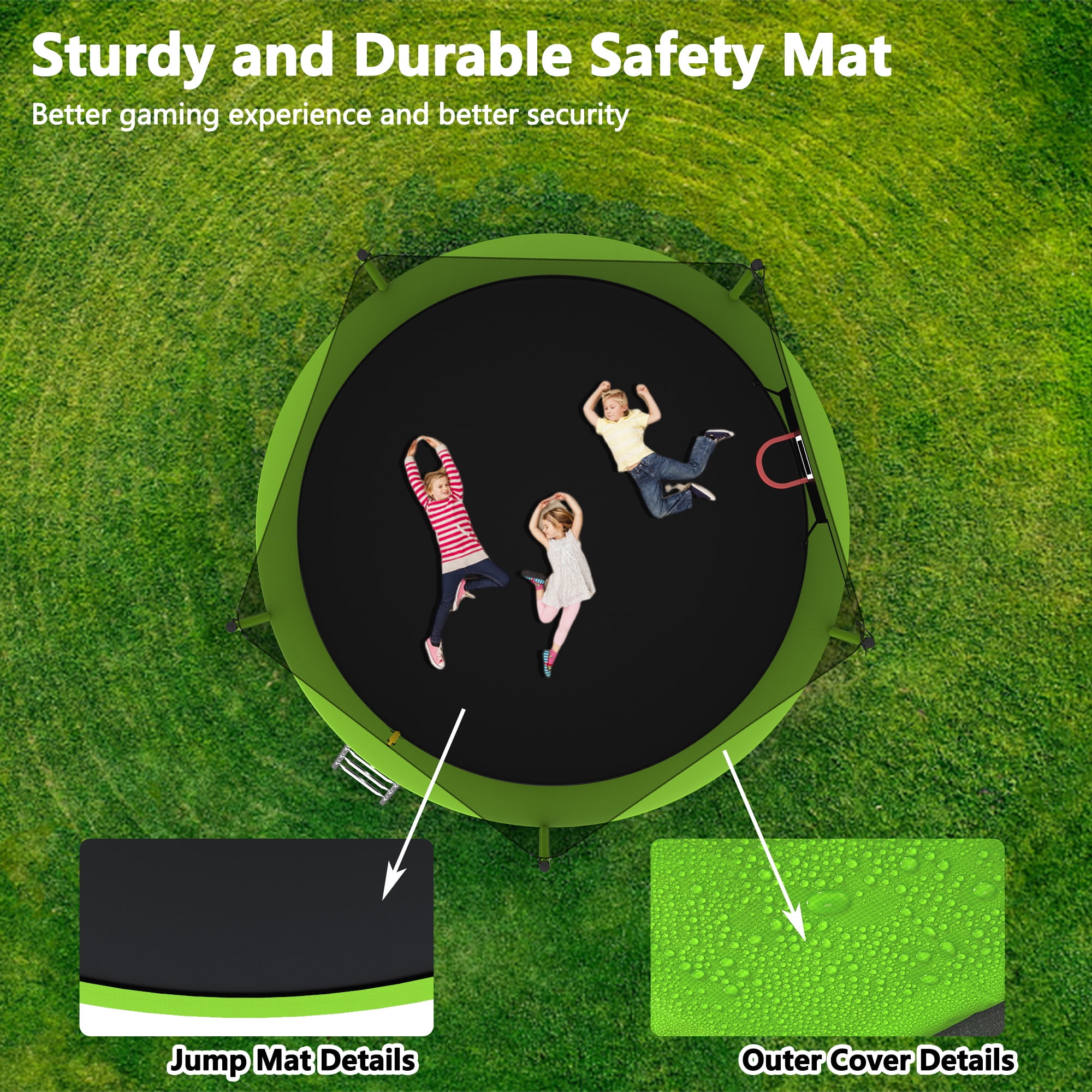 EUROCO 14FT Trampoline with Basketball Hoop & Enclosure, 2000lbs 10FT 12FT 14FT 15FT Trampoline for Kids and Adults, Outdoor Backyard Trampoline