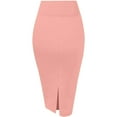 thumbnail image 4 of Oplxuo Women's Office Work Pencil Skirt Stretch High Waist Knee Length Bodycon for Business Casual, 4 of 4