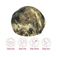 thumbnail image 5 of Kdxio Epic Dragon Skull Scene Print Shower Cap for Women,Elastic and Reusable,Double Waterproof Layers Bathing Hat, 5 of 6
