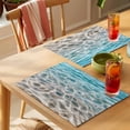 thumbnail image 4 of Ocean Water Ripple Placemats Set of 12 Summer Seaside Underwater Scene Place Mats Indoor Wipeable Table Mats Washable Cloth Dining Table Placemats for Kitchen Holiday Party Home Decor 13x19 Inch, 4 of 9