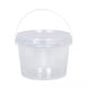 thumbnail image 3 of Tambor transparente portátil sellado con tapa de grado alimenticio cubo de té de leche de frutas cubo de hielo en polvo cubo de plástico, 3 of 4