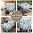 thumbnail image 6 of Teal Blue Coastal Tapestry for Bedroom Wall Hanging Tapestry, Summer Ocean Starfish Coral Ceiling Backdrop Tapestries Poster Blanket Wall Decor for Teens Room Living Room Dorm 39" x 59", 6 of 8