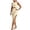 Khaki, variant on Women’S 2-Piece Sexy Bodycon Outfit Set, Sleeveless High Neck Crop Tank Top With High Waist Side Slit Maxi Skirt, Soft Stretchy Polyester Fabric, 2pcs, Sizes XS S M L