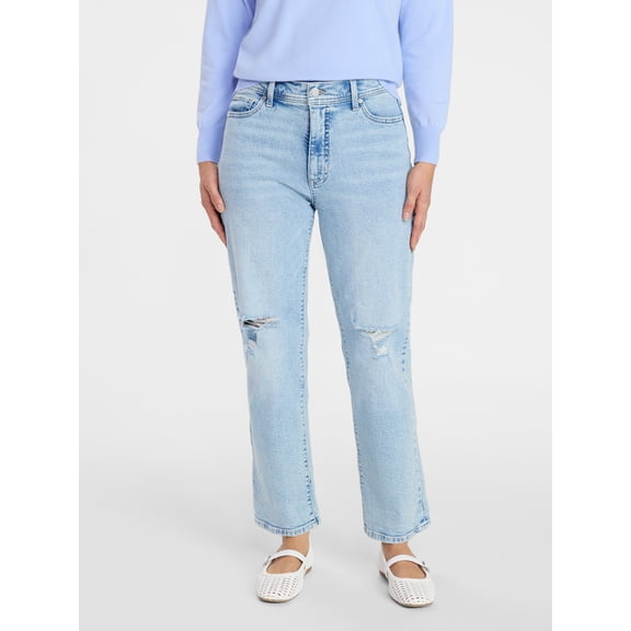 Time and Tru Women's Relaxed Boyfriend Jeans, 26" Inseam, Sizes 0-22