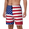 thumbnail image 5 of Mens Love America Swimming Trunks with Compression Liner Beach Quick Dry Swim Shorts, 5 of 6