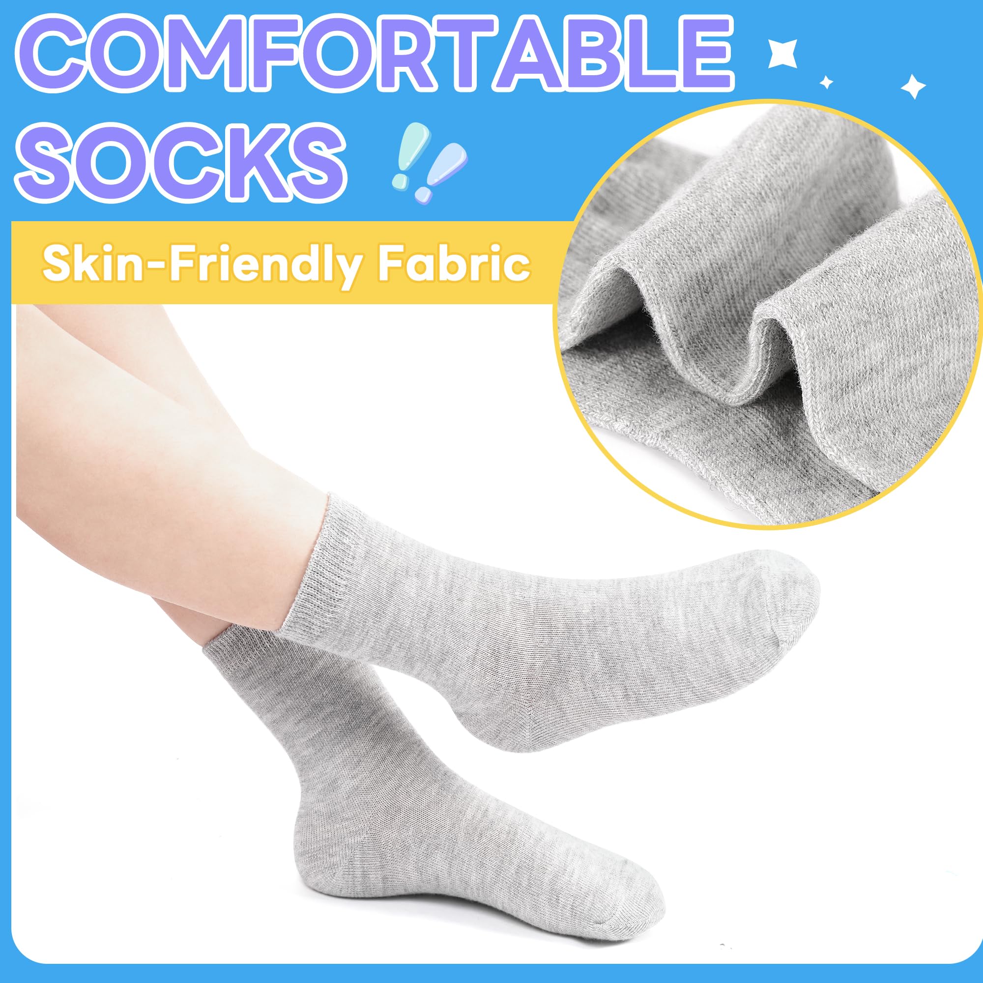 Sptramle Kids Crew Socks, 20-Pack, Ages 4-7 photo 5
