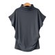 thumbnail image 1 of Blusa elegante de manga corta con cuello falso y lazo en la espalda para mujer, 1 of 6