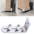 thumbnail image 4 of Goodhd Guide de Plancher de Porte de Grange en Acier Inoxydable, Chrome Entièrement Réglable Mural, 4 of 5