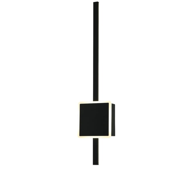 Arbotante Minimalista Negro Cuadrado Con Barra Vertical Led Neutro ILUMINACION LUZ VIC