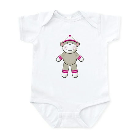 

CafePress - Pink Sock Monkey Infant Bodysuit - Baby Light Bodysuit Size Newborn - 24 Months