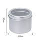thumbnail image 1 of Xihbxyly Tarro Cosmético de Aluminio, Envase de Hojalata Vacío con Tapa de Rosca, Diseño de Ventana Transparente, Perfecto para Bálsamo Labial, Mini Velas, Frascos de Muestra, Decoración de Uñas, Tam, 1 of 2
