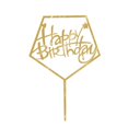 thumbnail image 1 of Bewildely Adorno para tarta de feliz cumpleaños, brillo acrílico dorado, bricolaje, Cupcake, pastel, aplastante, palo hecho a mano para fiesta Kits de decoración para fiestas No.04, 1 of 5