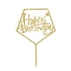 thumbnail image 1 of Advancent Adorno para tarta de feliz cumpleaños, brillo acrílico dorado, bricolaje, Cupcake, pastel, aplastante, palo hecho a mano para fiesta Kits de decoración para fiestas No.04, 1 of 5