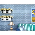 thumbnail image 1 of Rollo Papel Tapiz Vinílico Decorativo Adherible Interiores 10 metros H&JESS  ladrillo azul, 1 of 2