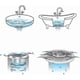 thumbnail image 2 of Drain Hair Catcher / Bath Shower Drain Hair Catcher / Filter Stainless Steel Drain Protector, 2 of 5