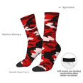 thumbnail image 6 of Funny Novelty Colorful Socks Red Camouflage Patterned Casual Crew Socks, 6 of 7