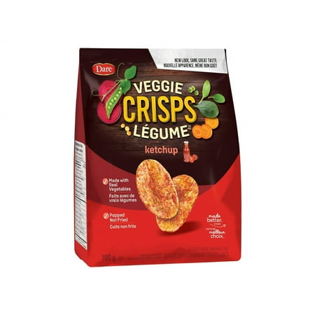 Dare Ketchup Veggie Crisps, 100g/3.5oz, Bag, (Imported from Canada)