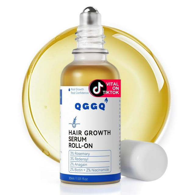 Sérum para el crecimiento del cabello Roll-On QGGQ 30 ml con romero y biotina